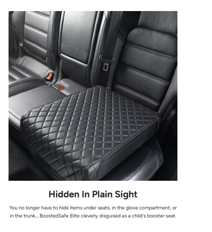 Boosted Safe - Hidden in plain sight booster seat